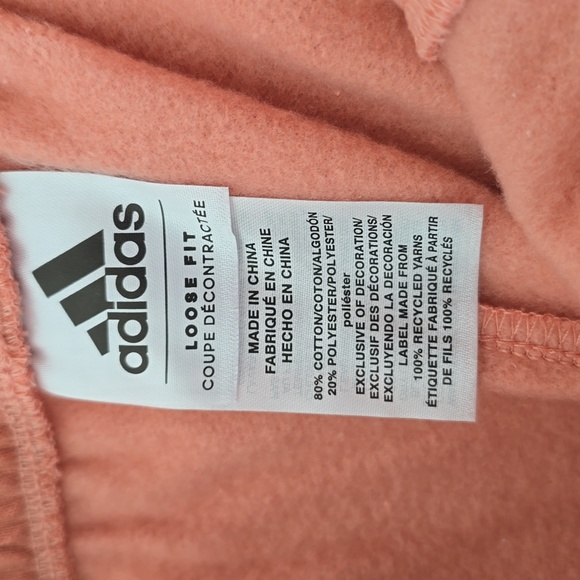 Adidas Junior Peach Tie-dye Cotton-Blend Sweatpants Fleece Jogger Size XL - Picture 5 of 9